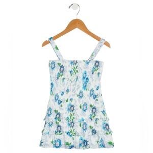 LoveShackFancy Blue Floral Kids Casual Dress